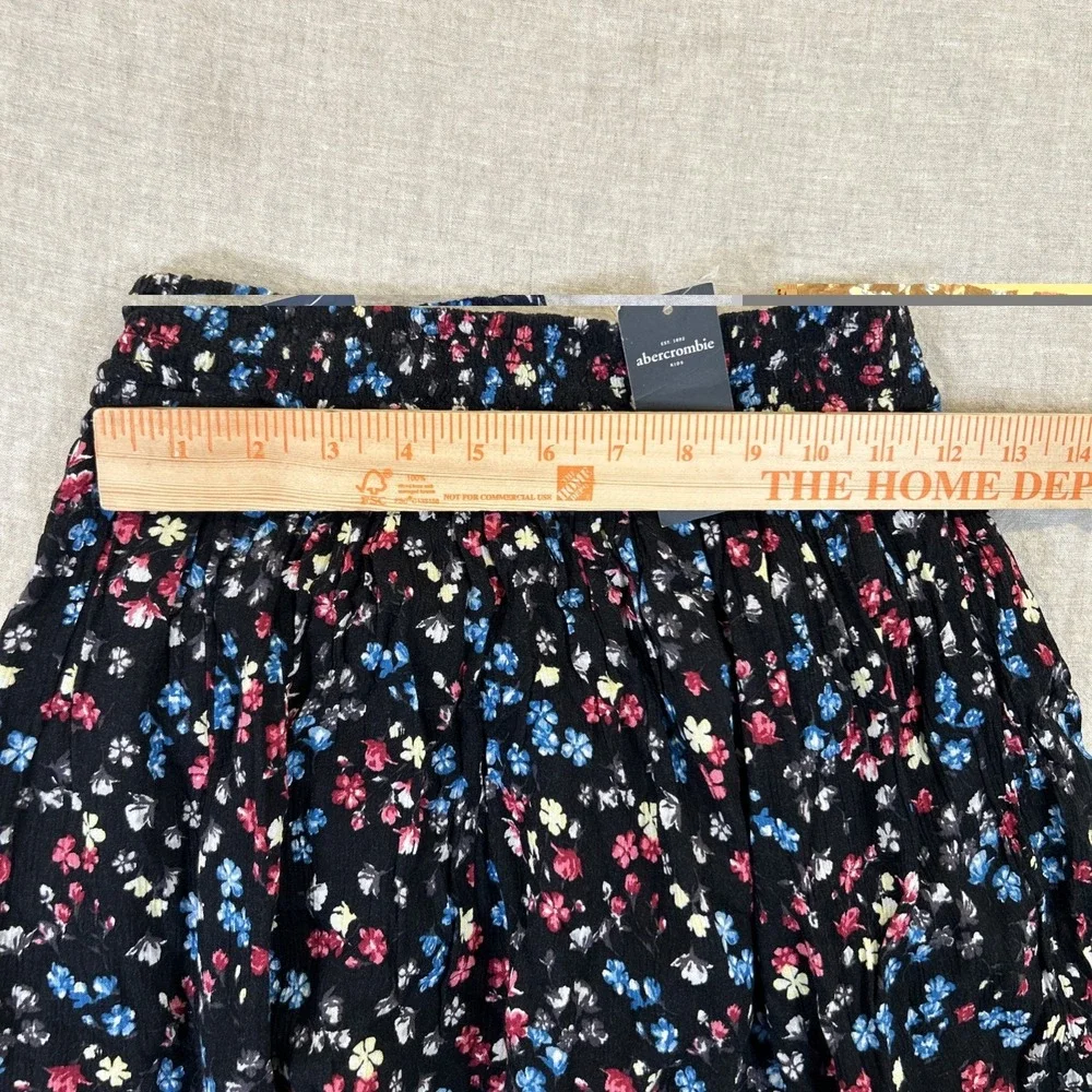 Abercrombie Kids Girls Skirt Floral Black Lined Size 13/14